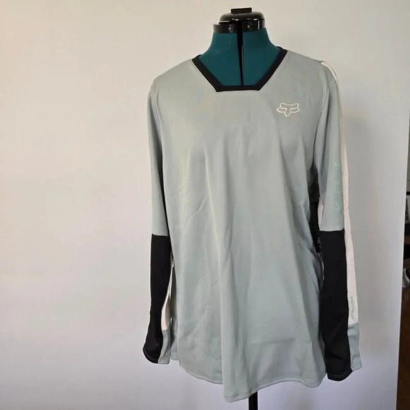 Fox Racing Defend Pro Long Sleeve Jersey‎ in Eucalyptus - Size Extra Large - Picture 3 of 11